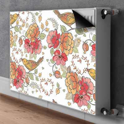 Magnetische mat voor de radiator Vogelornament