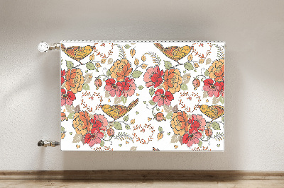 Magnetische mat voor de radiator Vogelornament