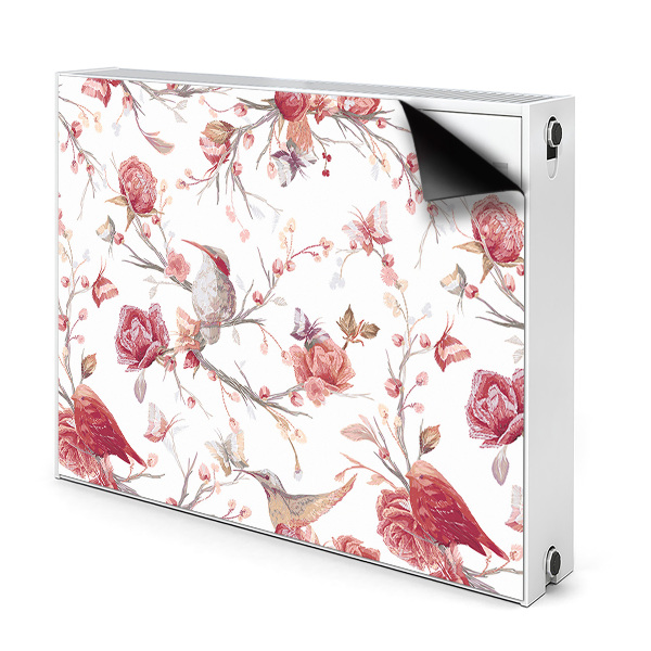 Decoratieve radiatormat Rode vogels