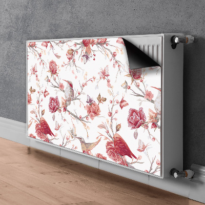 Decoratieve radiatormat Rode vogels