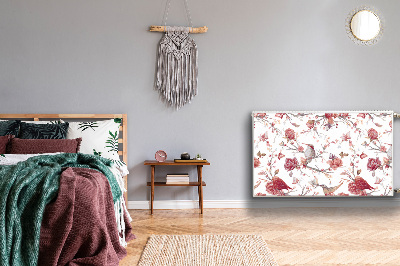 Decoratieve radiatormat Rode vogels