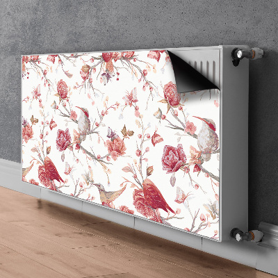 Decoratieve radiatormat Rode vogels
