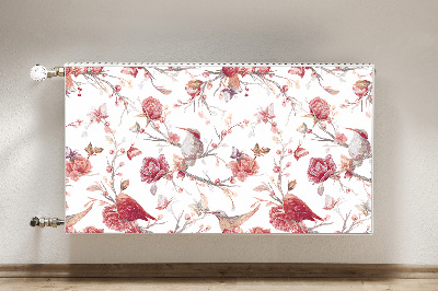 Decoratieve radiatormat Rode vogels
