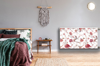 Decoratieve radiatormat Rode vogels