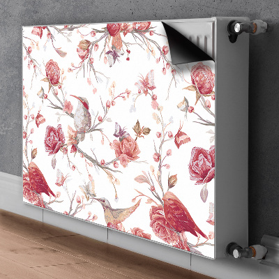 Decoratieve radiatormat Rode vogels