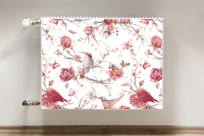 Decoratieve radiatormat Rode vogels