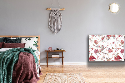 Decoratieve radiatormat Rode vogels