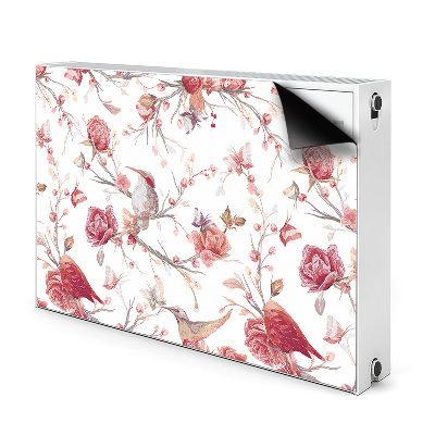 Decoratieve radiatormat Rode vogels