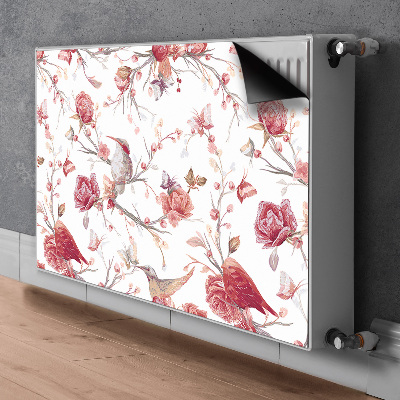 Decoratieve radiatormat Rode vogels