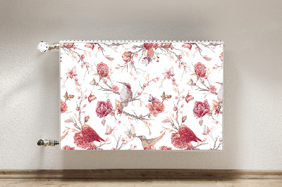 Decoratieve radiatormat Rode vogels