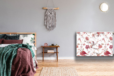 Decoratieve radiatormat Rode vogels