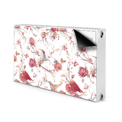 Decoratieve radiatormat Rode vogels