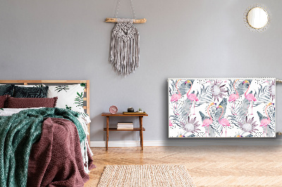 Decoratieve radiatormat Flamingos