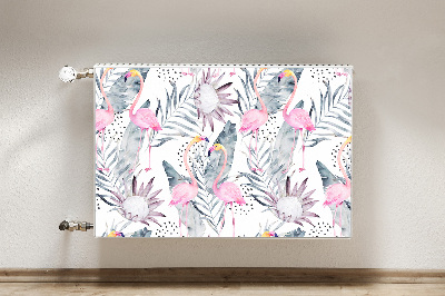 Decoratieve radiatormat Flamingos