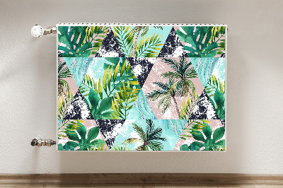 Magnetische mat voor de radiator Palmenpatroon