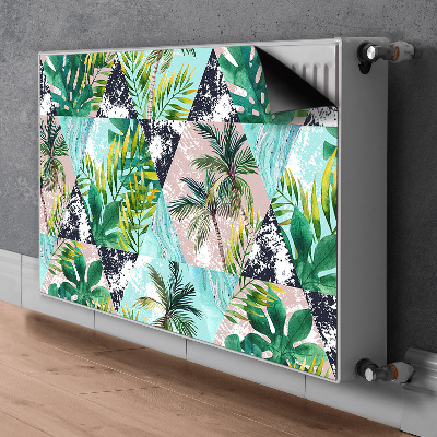 Magnetische mat voor de radiator Palmenpatroon