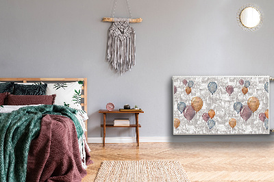 Decoratieve radiatormat Ballonnen en huizen
