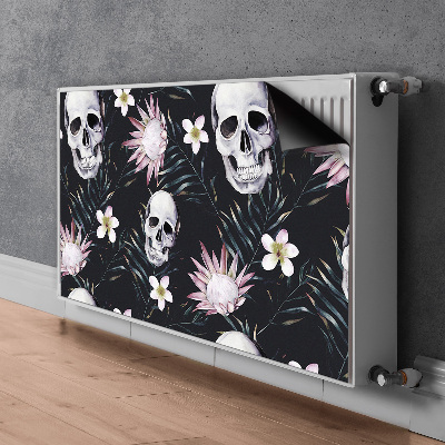 Decoratieve radiatormat Schedels en bladeren