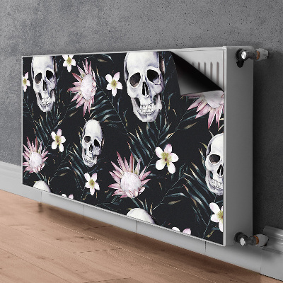 Decoratieve radiatormat Schedels en bladeren