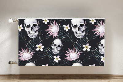 Decoratieve radiatormat Schedels en bladeren