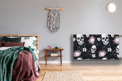 Decoratieve radiatormat Schedels en bladeren