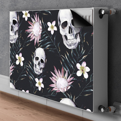 Decoratieve radiatormat Schedels en bladeren