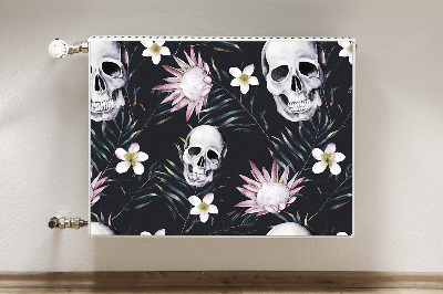 Decoratieve radiatormat Schedels en bladeren