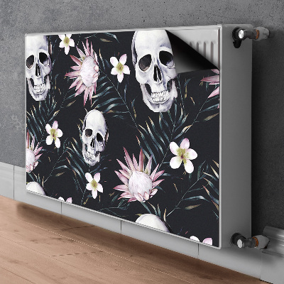 Decoratieve radiatormat Schedels en bladeren