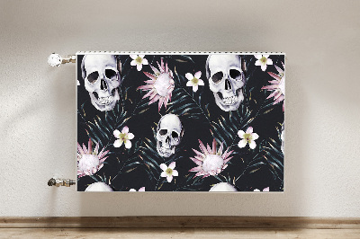 Decoratieve radiatormat Schedels en bladeren