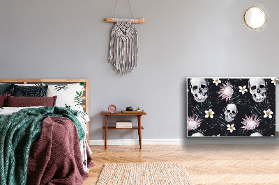 Decoratieve radiatormat Schedels en bladeren