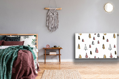 Magnetische mat voor de radiator Pastel kerstbomen