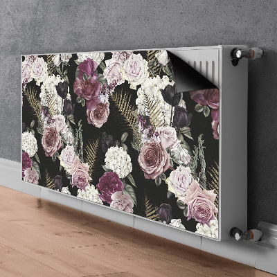 Magnetische radiatormat Romantische bloemen