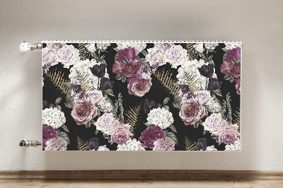 Magnetische radiatormat Romantische bloemen