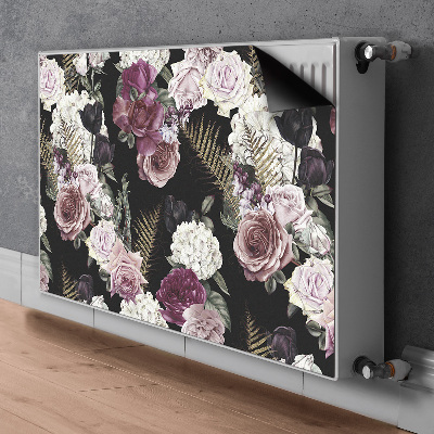 Magnetische radiatormat Romantische bloemen