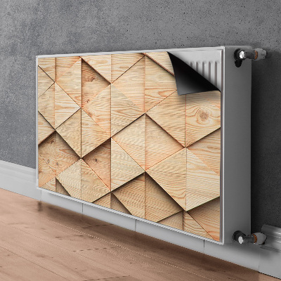 Decoratieve radiatormat Houten 3d-patroon