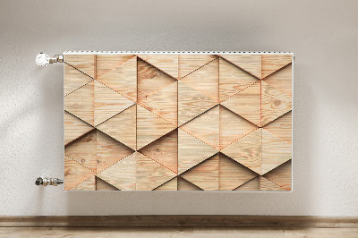 Decoratieve radiatormat Houten 3d-patroon