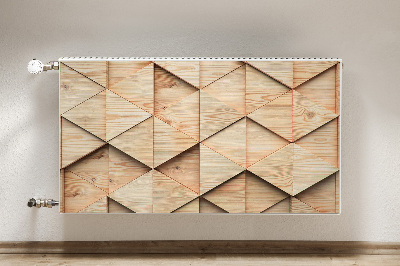 Decoratieve radiatormat Houten 3d-patroon