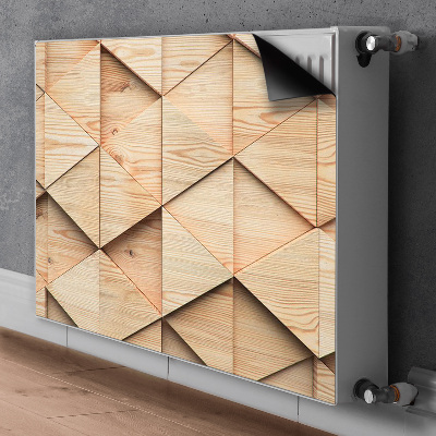 Decoratieve radiatormat Houten 3d-patroon