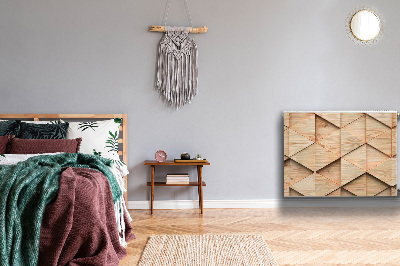 Decoratieve radiatormat Houten 3d-patroon