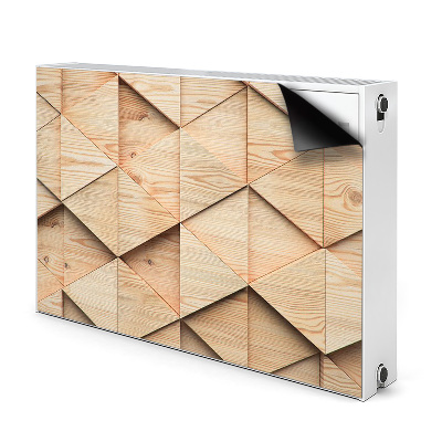 Decoratieve radiatormat Houten 3d-patroon