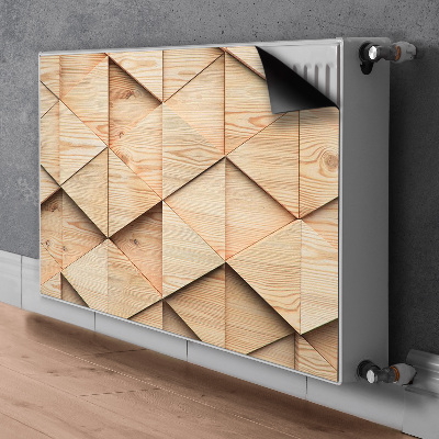 Decoratieve radiatormat Houten 3d-patroon