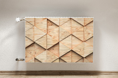 Decoratieve radiatormat Houten 3d-patroon