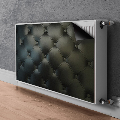 Decoratieve radiatormagneet Gewatteerd patroon zwart leer