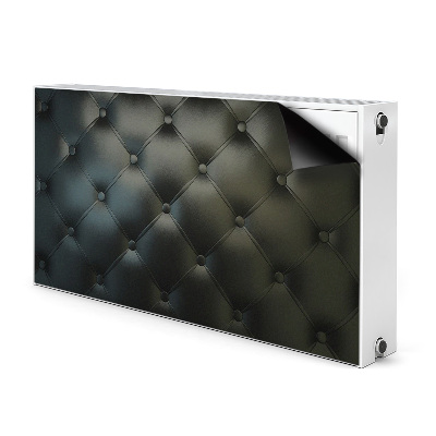 Decoratieve radiatormagneet Gewatteerd patroon zwart leer