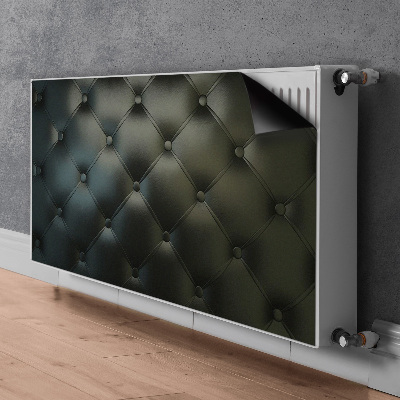Decoratieve radiatormagneet Gewatteerd patroon zwart leer