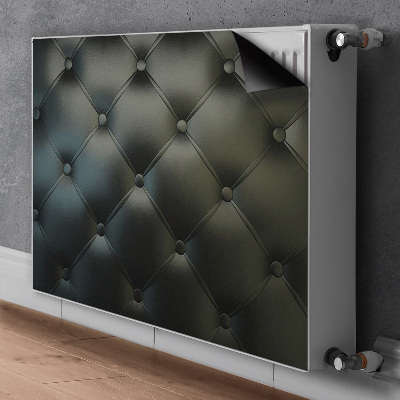 Decoratieve radiatormagneet Gewatteerd patroon zwart leer