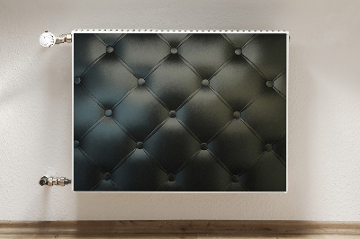 Decoratieve radiatormagneet Gewatteerd patroon zwart leer