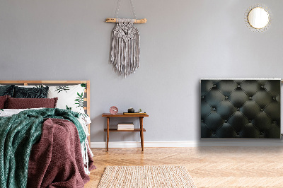 Decoratieve radiatormagneet Gewatteerd patroon zwart leer