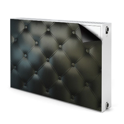 Decoratieve radiatormagneet Gewatteerd patroon zwart leer
