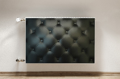 Decoratieve radiatormagneet Gewatteerd patroon zwart leer